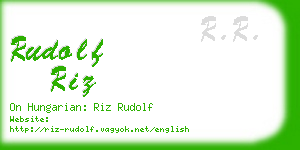 rudolf riz business card